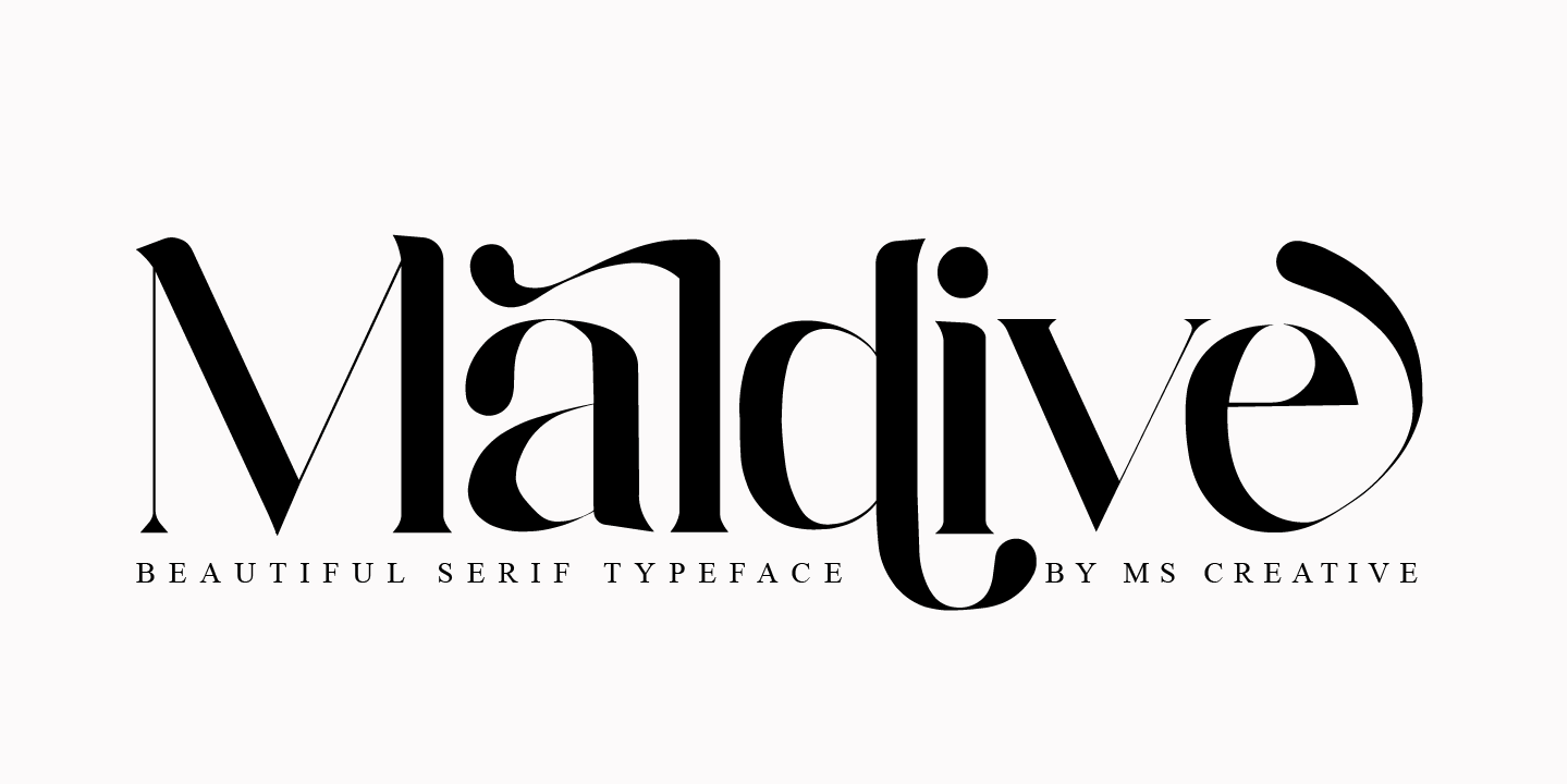 Пример шрифта Maldive Regular